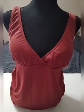 One Piece Bathing Suit in Terracotta Red